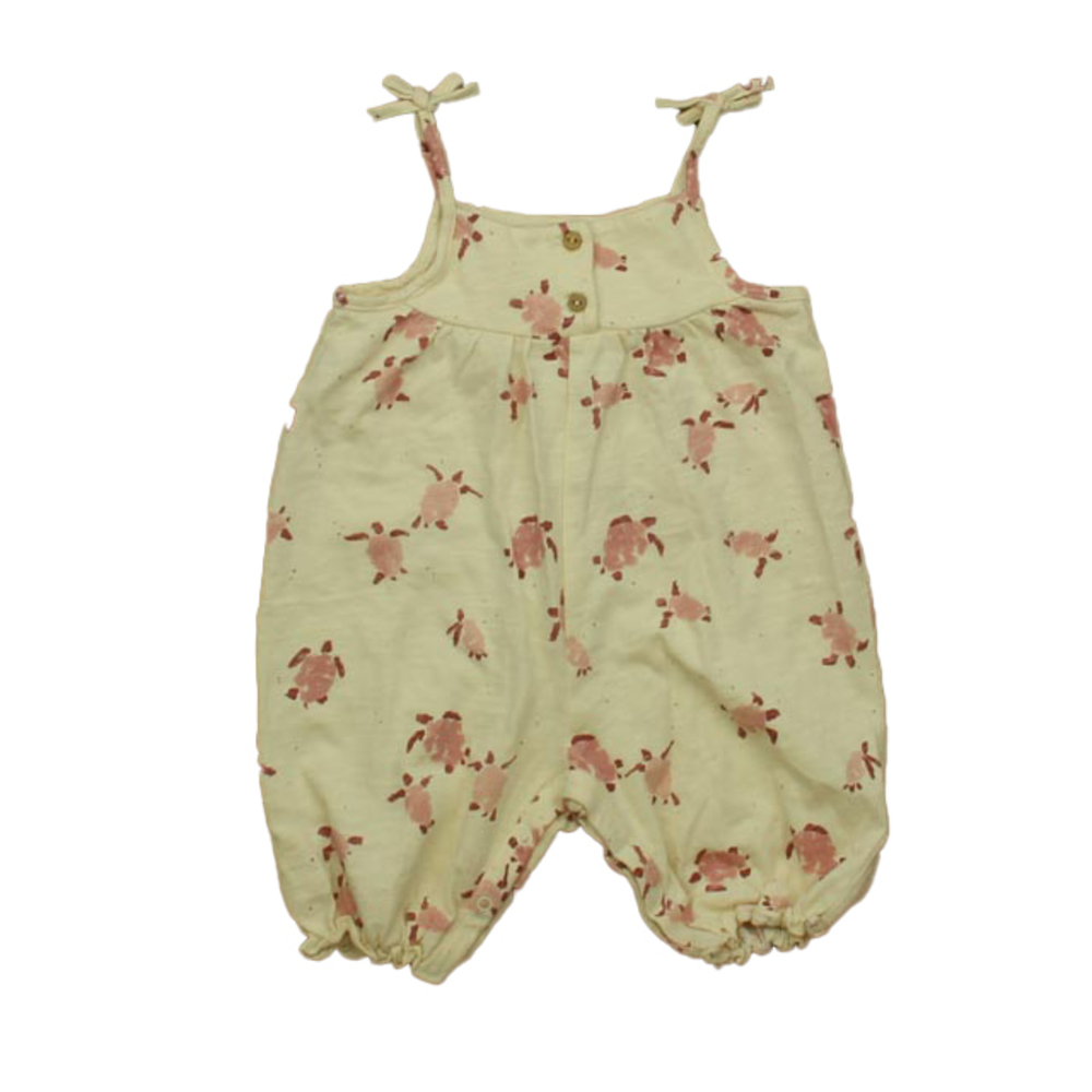 Play Up Girls Ivory | Pink Turtle Romper size: 6 Months